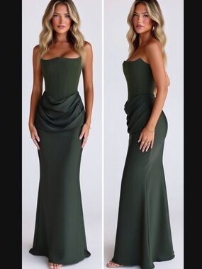 House of CB | Dresses | House Of Cb Beau Corset Pleated Sleeveless Maxi  Dress L | Poshmark